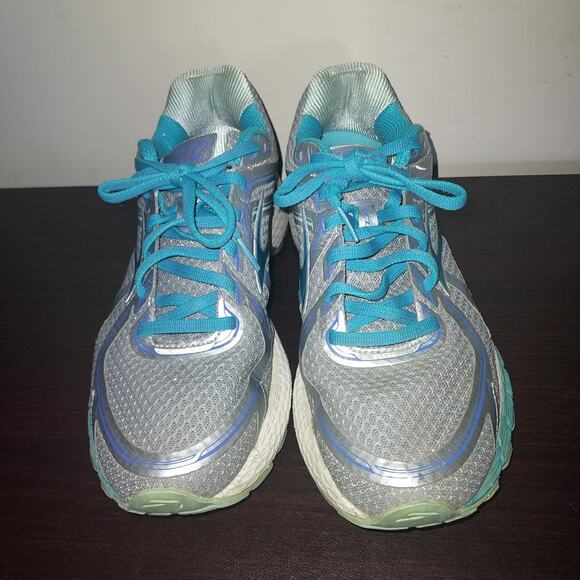 Brooks Womens Running Sneakers 10B Adrenaline GTS Lace Up Breathable Mesh Silver - Picture 5 of 16